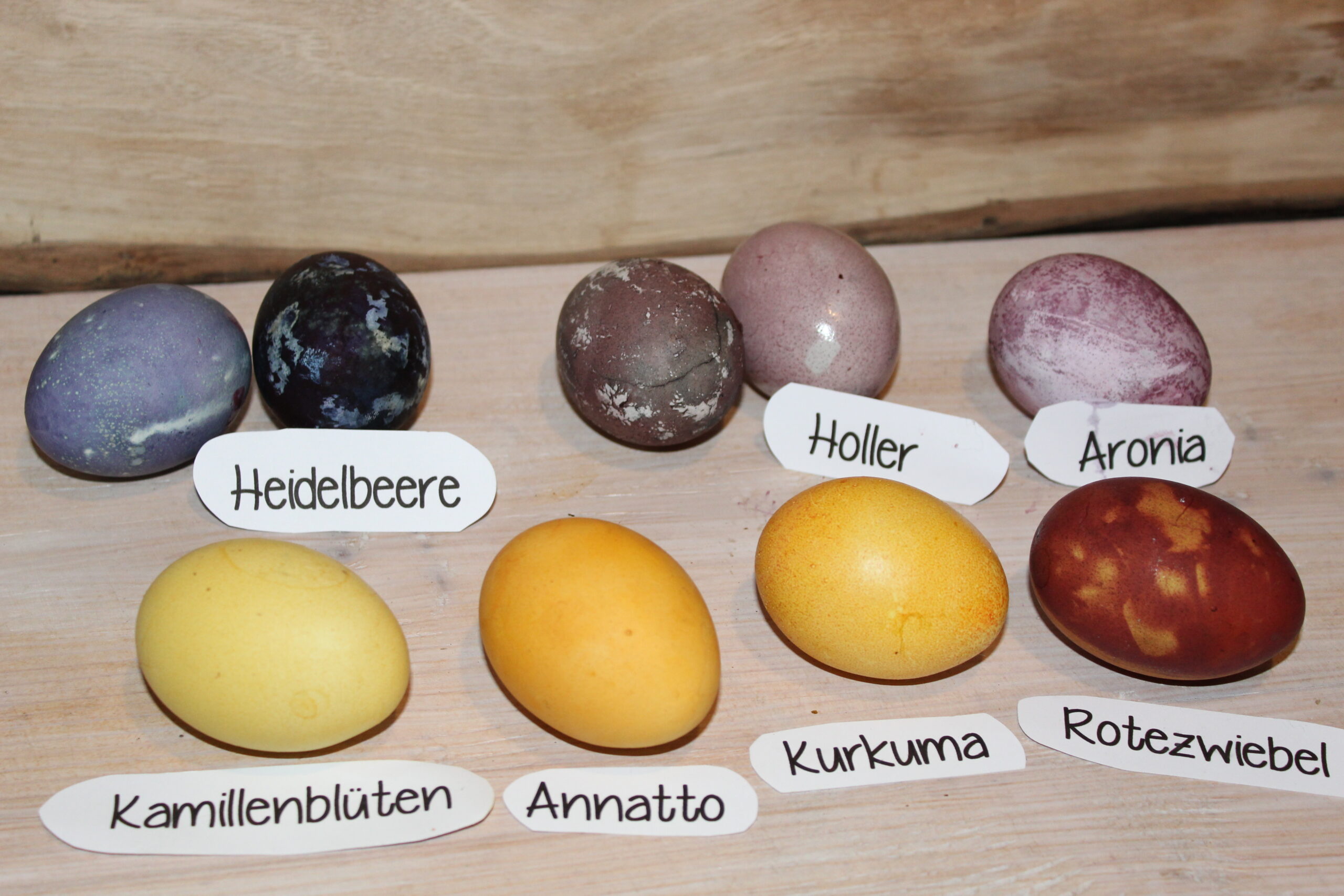 Bunt gefäbte Osterreich mit Schilder der Pflanzen